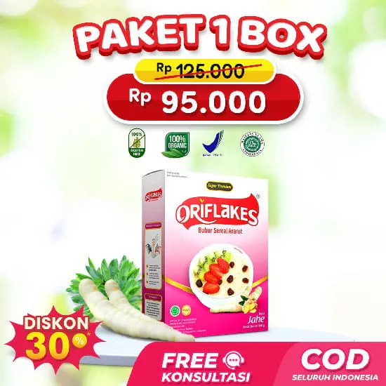 Paket 1 Oriflakes sereal umbi garut
