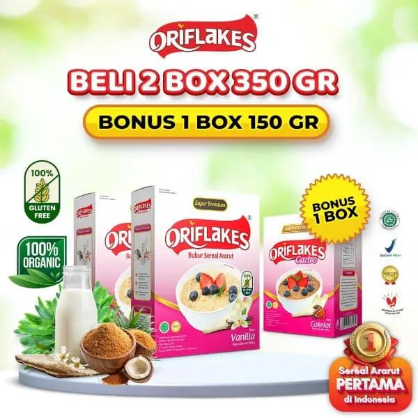 Paket 2 Oriflakes sereal umbi garut