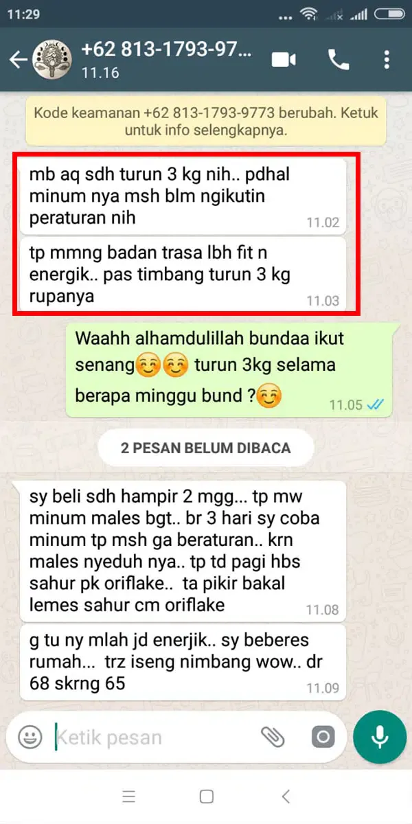 Testimoni pengguna Oriflakes umbi garut